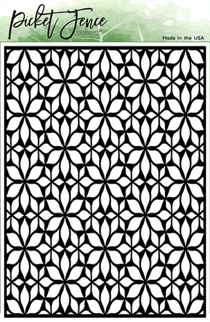 Picket Fence Studios Lots of Blossoms 6x8 Inch Stencil