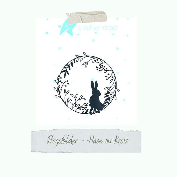 Creative Depot -   Prägefolder - Hase im Kranz - 11 x 15,5 cm  Creative Depot -   Prägefolder - Hase im Kranz - 11 x 15,5 cm