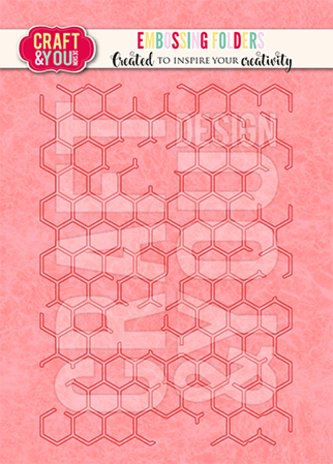Craft & You Design - Honeycomb Background A6 Embossing Folder