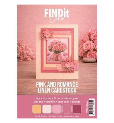 Find It Color Leinenkarton Set A5 – Pink & Pastel