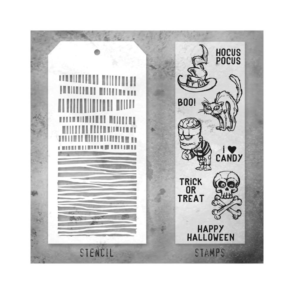 Tim Holtz Mixed-Media Stamps & Stencil Set -   Set #30 