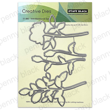 Penny Black - LOVE BLOOMS CUT OUT ( METAL DIE) Penny Black - LOVE BLOOMS CUT OUT ( METAL DIE)