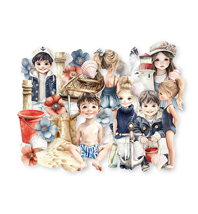 Dutch Doobadoo  Collage Die-cuts Waves of the Sea Dutch Doobadoo  Collage Die-cuts Waves of the Sea