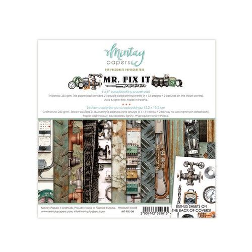 Mintay 6 x 6 Paper Pad - Mr. Fix It