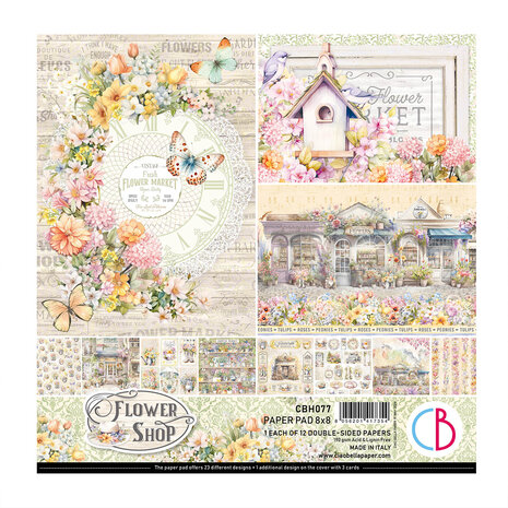 Ciao Bella - Flower Shop 8x8 Inch Paper Pad (12pcs) 