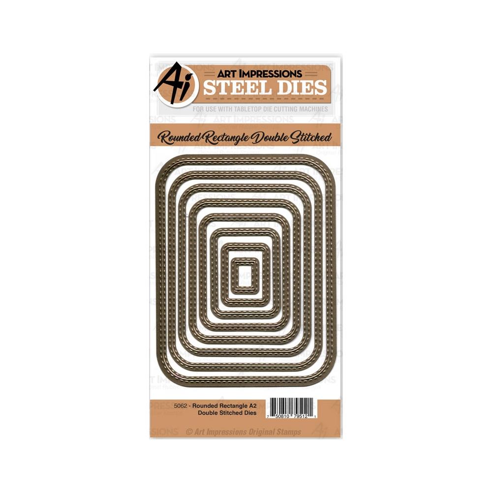 Art Impressions Die - Rounded Rectangle A2 Double Stitched